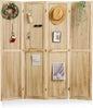 Pegboard Display, 5.6Ft Wooden Room Divider Folding Privacy Screens Portable by Svimi