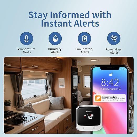 Frigga 4G Cellular & WiFi Temperature Humidity Monitor, 2 Years Subscription - Image 4