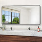 72" x 36"Bathroom Mirror, Matte Black Wall Mirror by DESBING