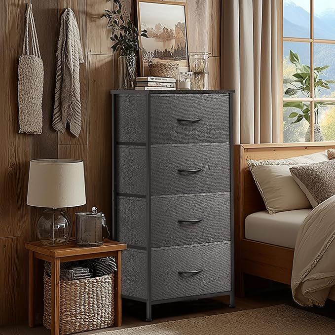 4 Fabric Drawer Dresser for Bedroom, Chest of Drawers - Image 5