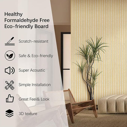 ARMURO Wall Panels for Interior Wall Decor, Oak Wood Veneer Acoustic Wall Panels - Image 6