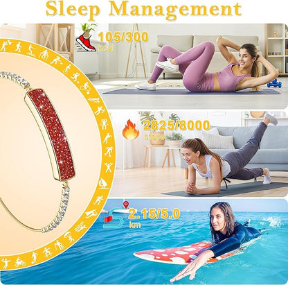 Smart Bracelet for Women, Jewelry Fitness Tracker - Image 4