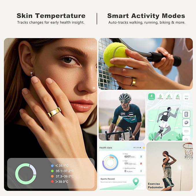 RIFESI Smart Ring for Women Men, Fashion Minimalist Fitness Ring & Sleep - Image 8