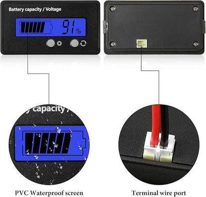 Frienda 2 Pieces Dc 12v 24v 36v 48v 60v 72v 84v Golf Cart Battery Meter - Image 4