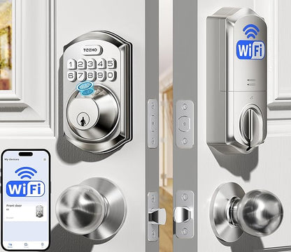 TEEHO TE012W-K WiFi Smart Keyless Entry Door Lock by TEEHO