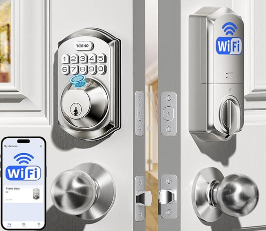TEEHO TE012W-K WiFi Smart Keyless Entry Door Lock by TEEHO
