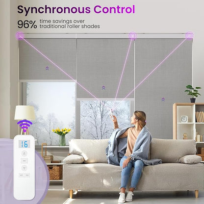 Astomi Motorized Roller Shades for Windows, Smart Blinds, Voice Control - Image 2