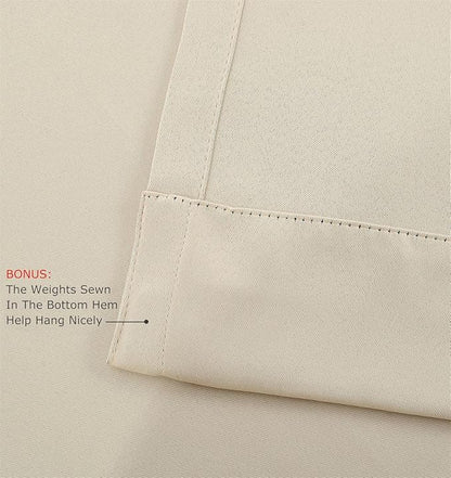 MIUCO Room Darkening Grommet Blackout Window Curtains Panels - Image 5