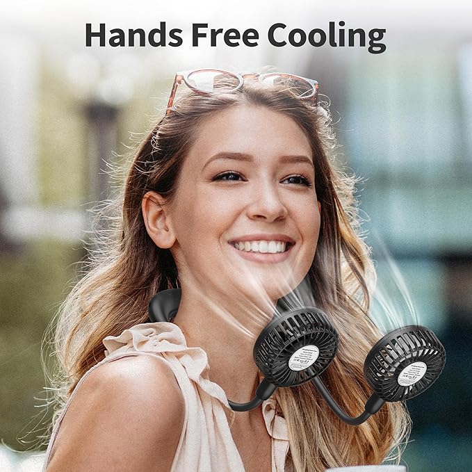 COMLIFE Portable Neck Fan, 2600mAh Battery Operated Ultra Quiet Hands Free USB - Image 7