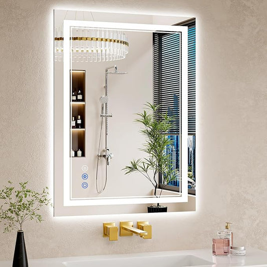 24"x32" LED Bathroom Mirror by WISSMILESHOME