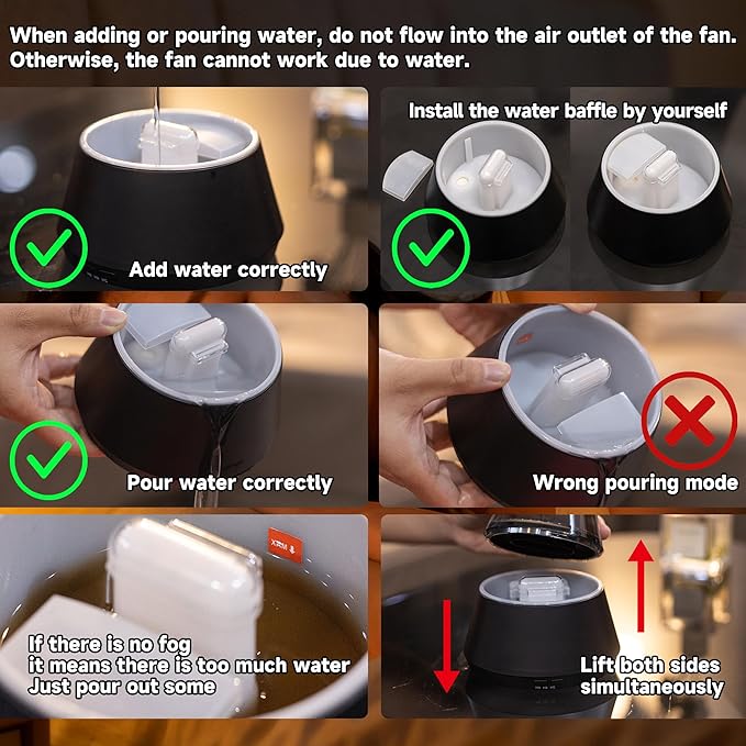 Essential Oil Diffuser, 7 Colors Flame Effect Aroma Humidifier - Image 8