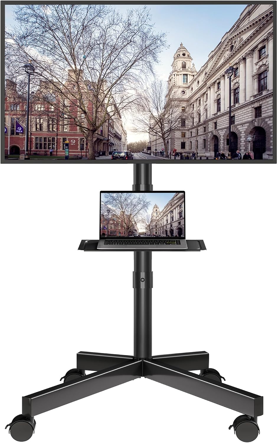 bontec rolling tv stand with tilt,mobile tv stand, main product view