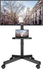 bontec rolling tv stand with tilt,mobile tv stand, main product view