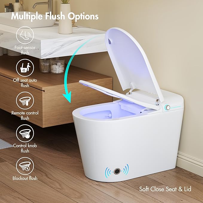 Eridanus Smart Toilet with Bidet Built in, One Piece Bidet Toilet - Image 8