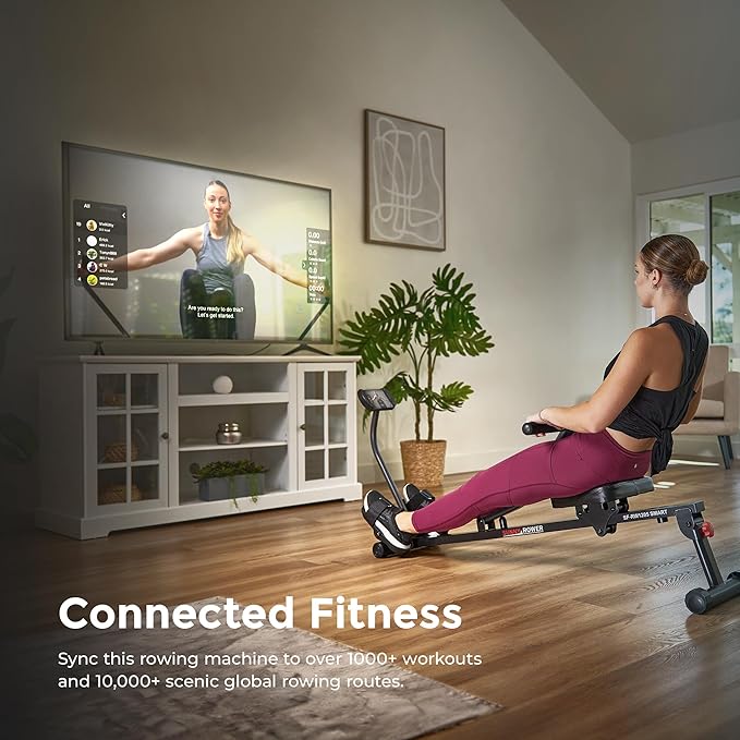 Sunny Health & Fitness Compact Adjustable Rowing Machine - Image 3
