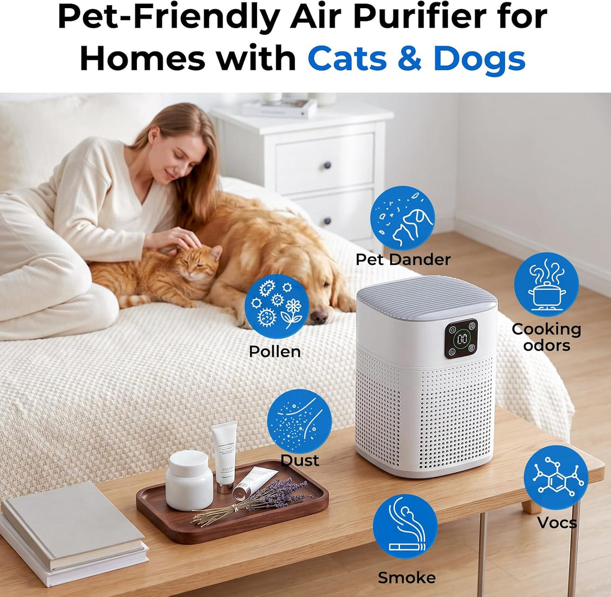 honeyuan air purifiers for bedroom, h13 hepa filter, package contents