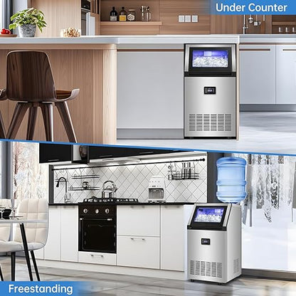 Commercial Ice Maker Machine 200 Lbs/24H, 35 Lbs Ice Bin, Undercounter Ice - Image 9