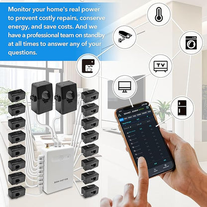 Smart Home Energy Monitor with 16 50A Circuit Level Sensors, Measure Power - Image 8