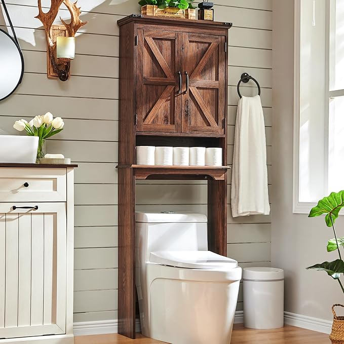 ACCOHOHO Over The Toilet Storage Cabinet, Farmhouse Bathroom Cabinet by ACCOHOHO