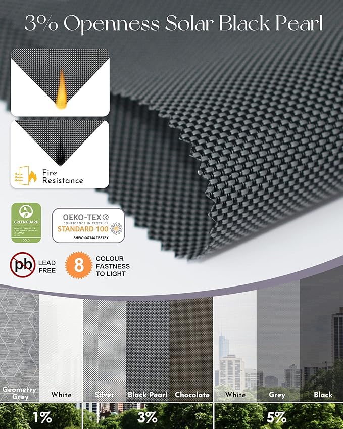 Graywind Motorized Solar Shades Light Filtering Mesh Shade Compatible - Image 5