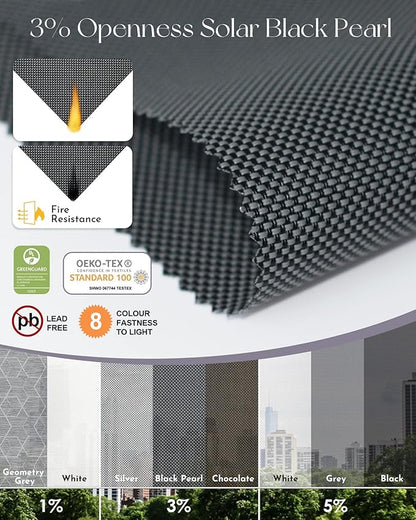 Graywind Motorized Solar Shades Light Filtering Mesh Shade Compatible - Image 5