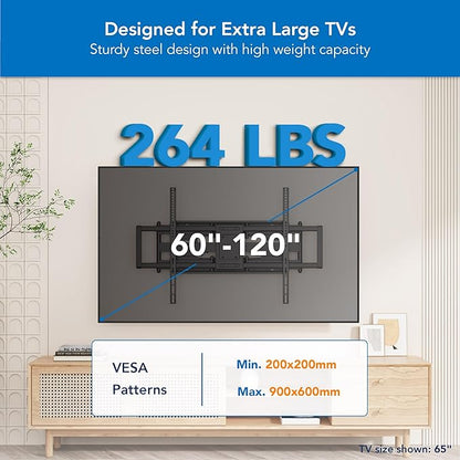 Mount-It! Heavy Duty XXL Full Motion TV Wall Mount - Image 2