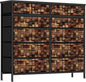 TV Stand Dresser for Bedroom, Tall Fabric Drawer Dresser, Chest of Drawers by VASICAR