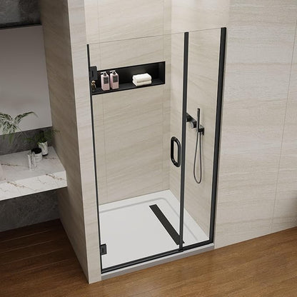 Pivot Swing Shower Door, Adjustable Width 40" W x 74" H Semi-Frameless Shower - Image 2
