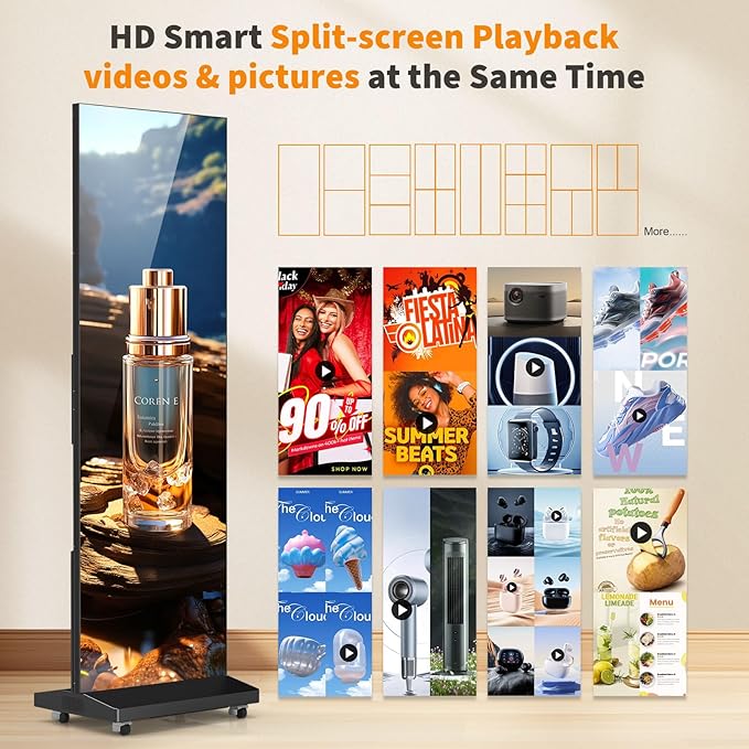 JASZDOT 80" Seamless Splicing LED Display, Foldable Poster Screen - Image 8