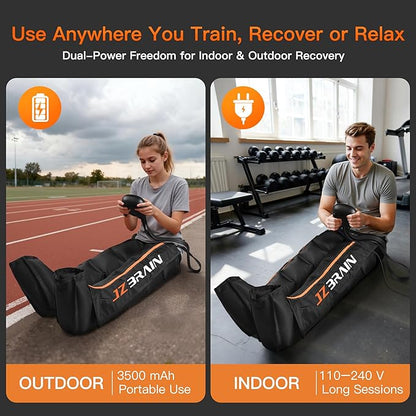 Air Compression Leg Recovery Boots : Dual-Power Sequential Compression System - Image 6