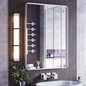 ISKM Modern 24"L x 36"W Silver Brushed Aluminum Alloy Mirror, Wall Mounted by ISKM-IStillKeepMovin