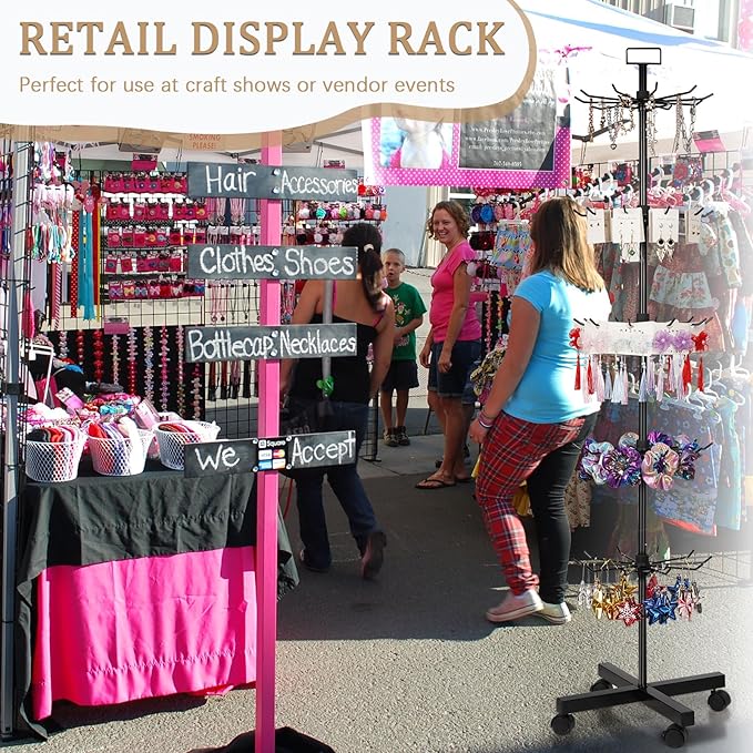 Exttlliy 5-Tier Metal Spinning Display Stand Rack - Image 5