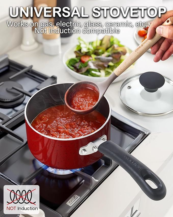 Cook N Home Non Stick Sauce Pan, 3 Quarts Saucepan - Image 3