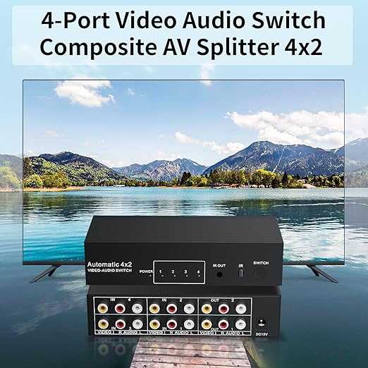 BolAAzuL RCA Switch Splitter 4 in 2 Out - Image 2