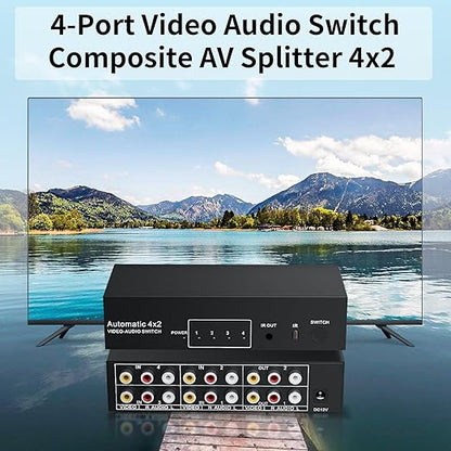 BolAAzuL RCA Switch Splitter 4 in 2 Out - Image 2