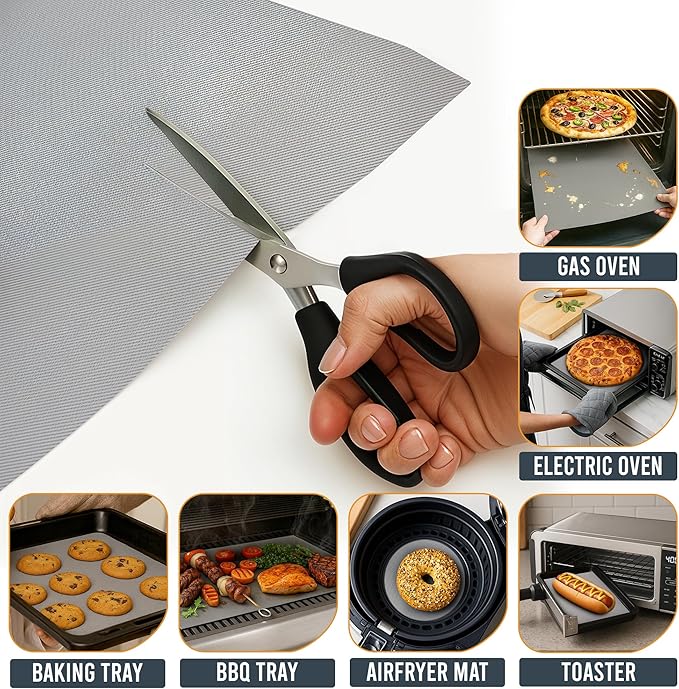 Non Stick Oven Liners for Bottom of Oven, 3 Pack Large Heavy Duty Mats - Image 5