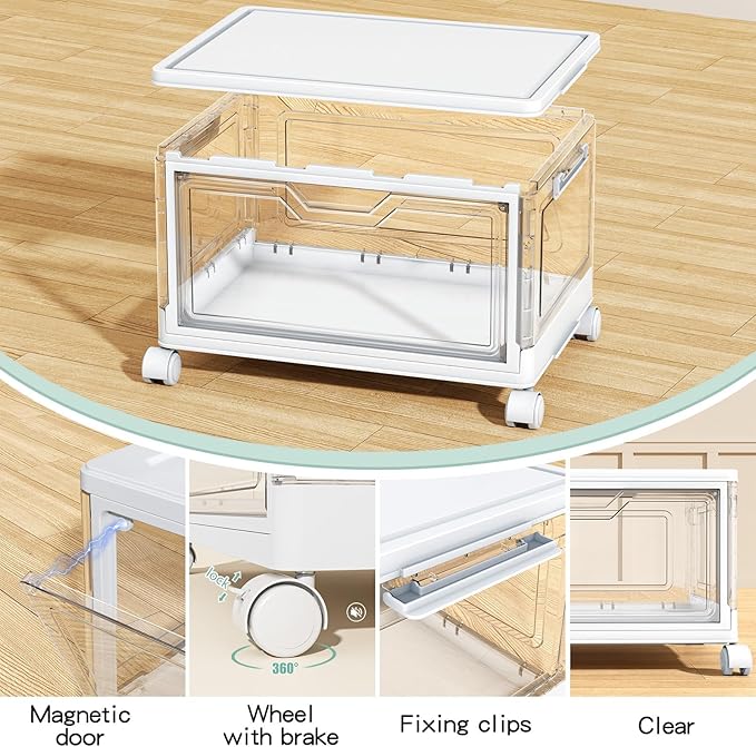 Clear Storage Bins with Lids - Image 3