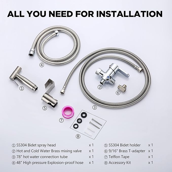 Handheld Bidet Sprayer for Toilet, Bidet Attachment for Warm Water, Hot and - Image 6