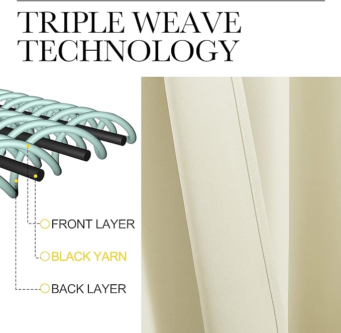 NICETOWN Blackout Curtains for Living Curtains, Room Darkening Window Curtain - Image 5