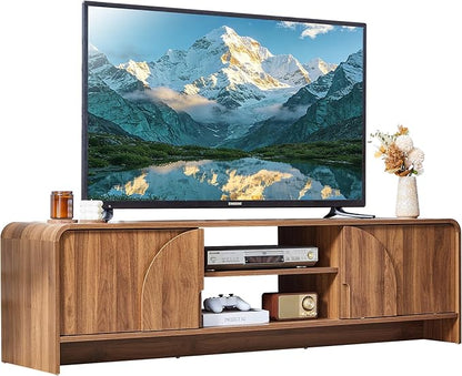 BERRYMERRY 63'' TV Stand for Up to 75" TVs, MCM TV Console Table by BERRYMERRYFURNITURE
