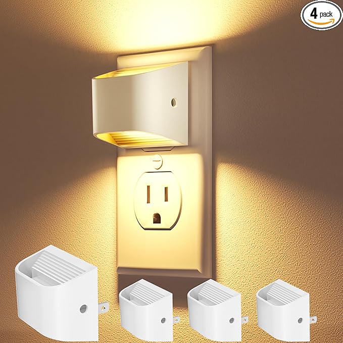 VOLISUN Night Lights Plug into Wall, 4 Pack Up and Down LED Night Light by VOLISUN