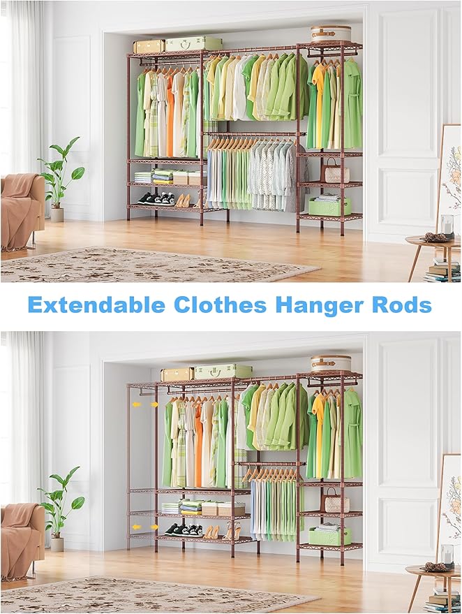 Ulif E11 Heavy-Duty Garment Rack, Metal Freestanding Clothes Rack and Closet - Image 3