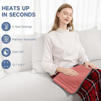 Portable Heating Pad for Back Pain, Travel Electric Heat Pad - Image 4