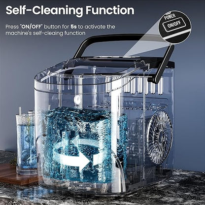 Antarctic Star Pro-Grade Countertop Ice Maker, 9 Cubes in 6 Mins, Self-Cleaning - Image 4