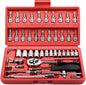 Egofine 46 Pieces 1/4 inch Drive Socket Ratchet Wrench Set, by Egofine