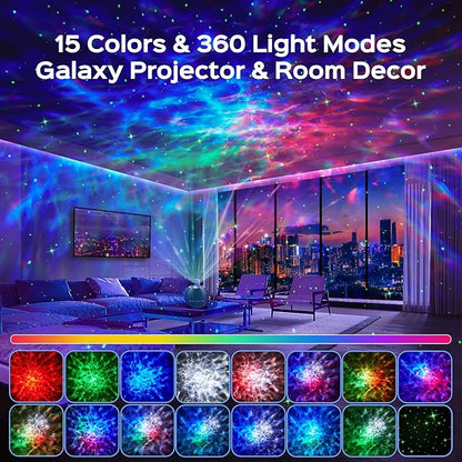 Star Projector for Bedroom Galaxy Projector for Bedroom, 15 White Noise Sound - Image 2