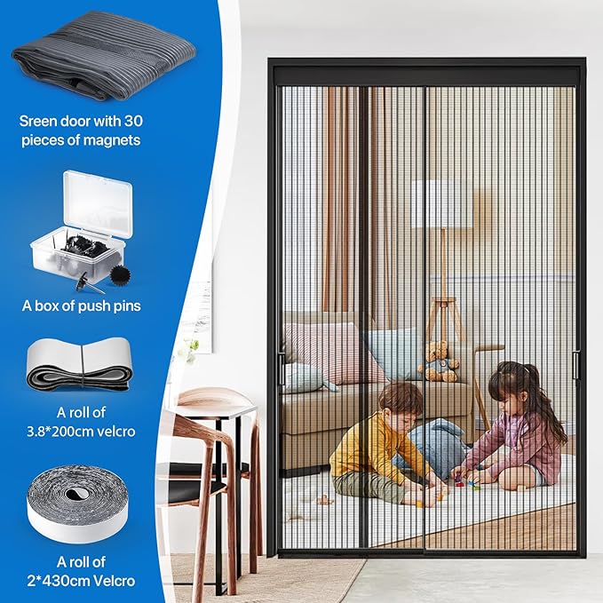Heavy Duty Door Screen Magnetic Closure, LOVIGA 2024 Thickened Fiberglass - Image 7
