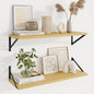 Axeman 30 Inch Floating Shelves | 10 Inch Deep Oak Wall Shelves Set of 2 | 30" by Axeman