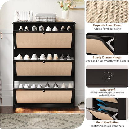 AVZEAR Narrow Shoe Storage Cabinet - Image 3