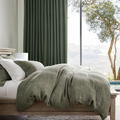 Olive Green Blackout Curtains & Drapes, Dining Room Boho Curtains 96 Inches - Image 7